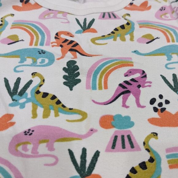 Hanna Andersson Rainbow Dino Dinosaurs Short John Organic Cotton Pajamas 120 6 7 - Picture 6 of 9